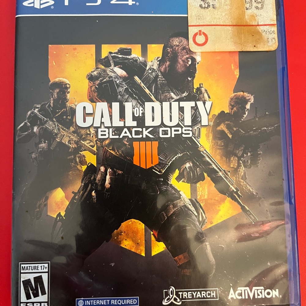 Call of Duty: Black Ops 4 (PS4) - Black/Orange Cover